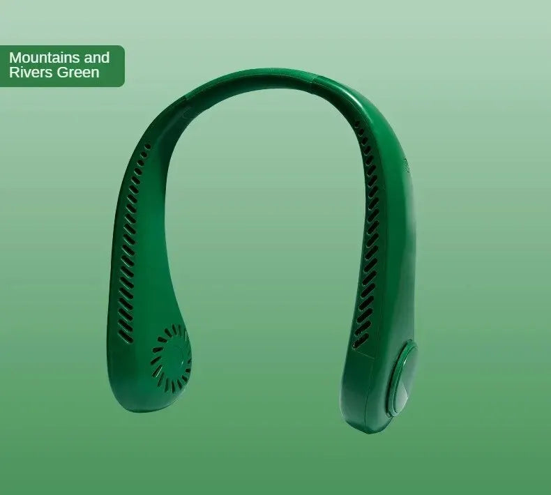 ❄️ Mini Halsventilator ohne Rotorblätter – Wiederaufladbarer USB Ventilator mit 3 Geschwindigkeiten 🌬️🔋