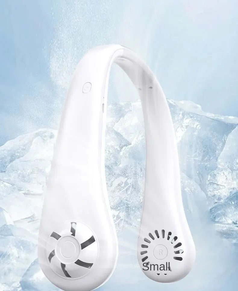 ❄️ Mini Halsventilator ohne Rotorblätter – Wiederaufladbarer USB Ventilator mit 3 Geschwindigkeiten 🌬️🔋