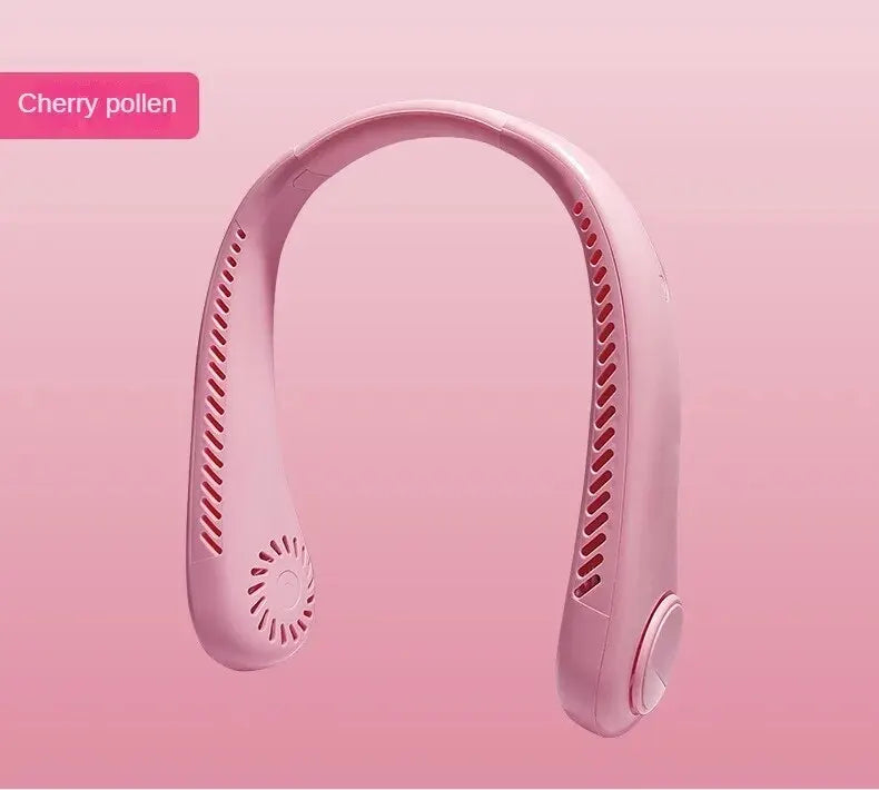 ❄️ Mini Halsventilator ohne Rotorblätter – Wiederaufladbarer USB Ventilator mit 3 Geschwindigkeiten 🌬️🔋